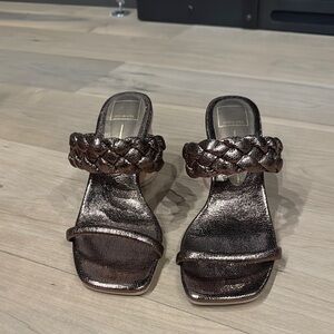 Elegant Braided Metallic Women's Sandals